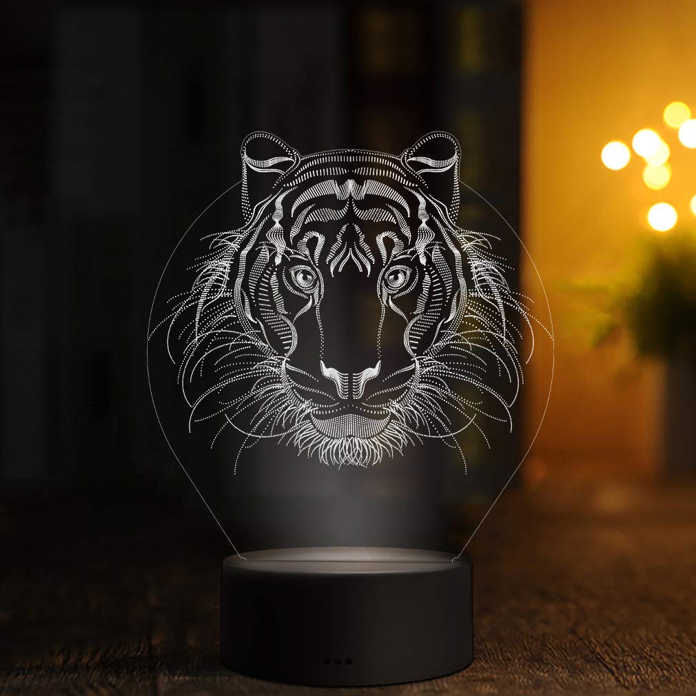 Lampe 3D Papillon LED - Veilleuse Couleur Télécommande USB 7/16 Couleurs