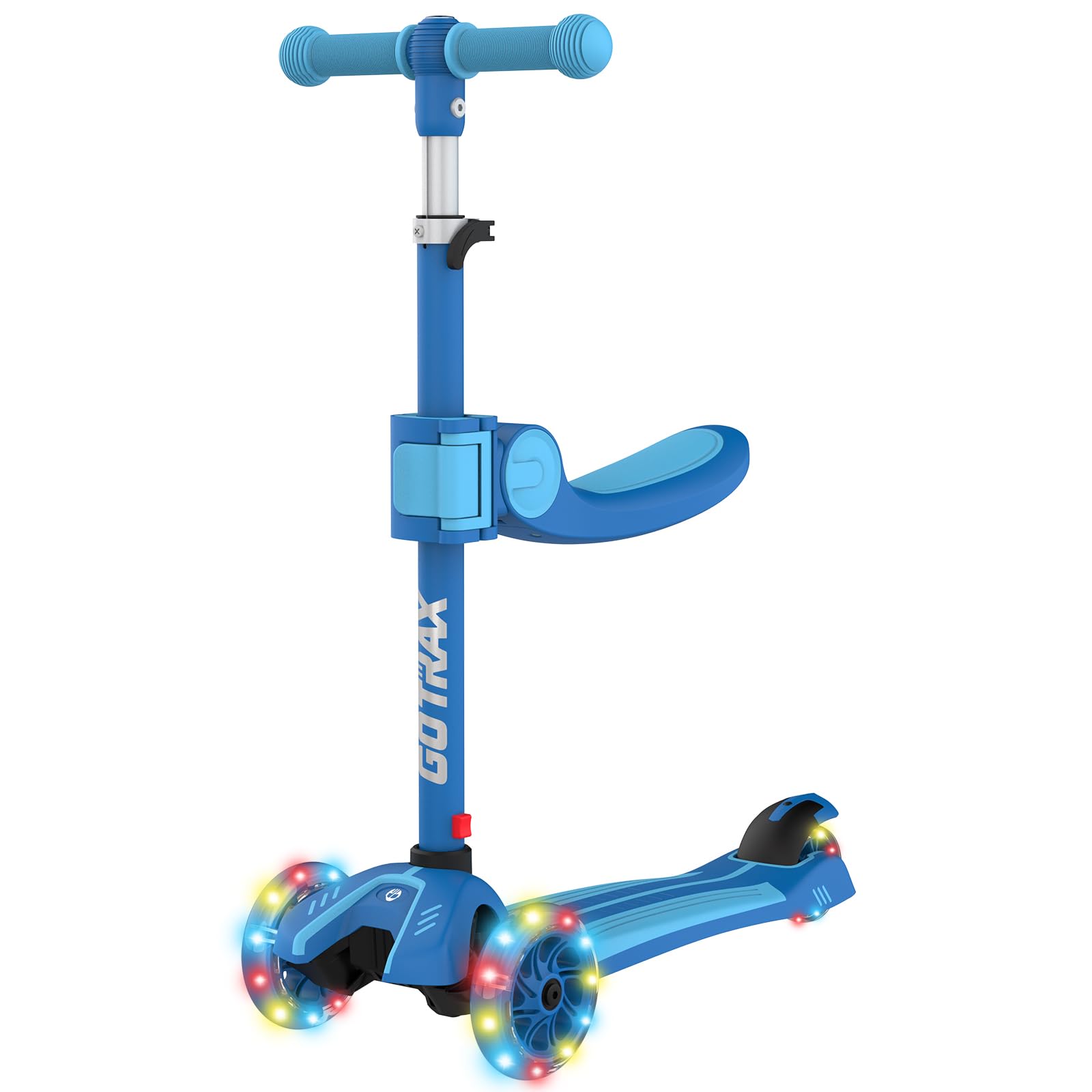 Gotrax KS1/KS3 Kids Kick Scooter, LED Lighted Wheels and 3Adjustable Height Handlebars, Lean-to-Steer & Widen Anti-Slip Deck, 3 Wheel Scooter for Boys & Girls Ages 2-8 and up to 100 Lbs