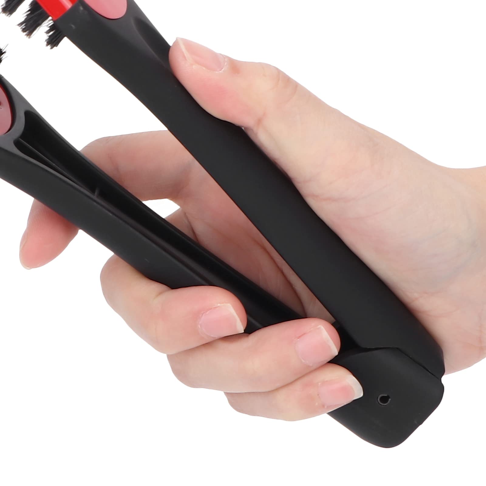 Generic Seda de la Cara de Doble Cepillo, Herramienta de Peinado para el Cabello para Enderezar el Cepillo para Hombres para que las Mujeres Mejoren la Salud del Cabello (rojo)