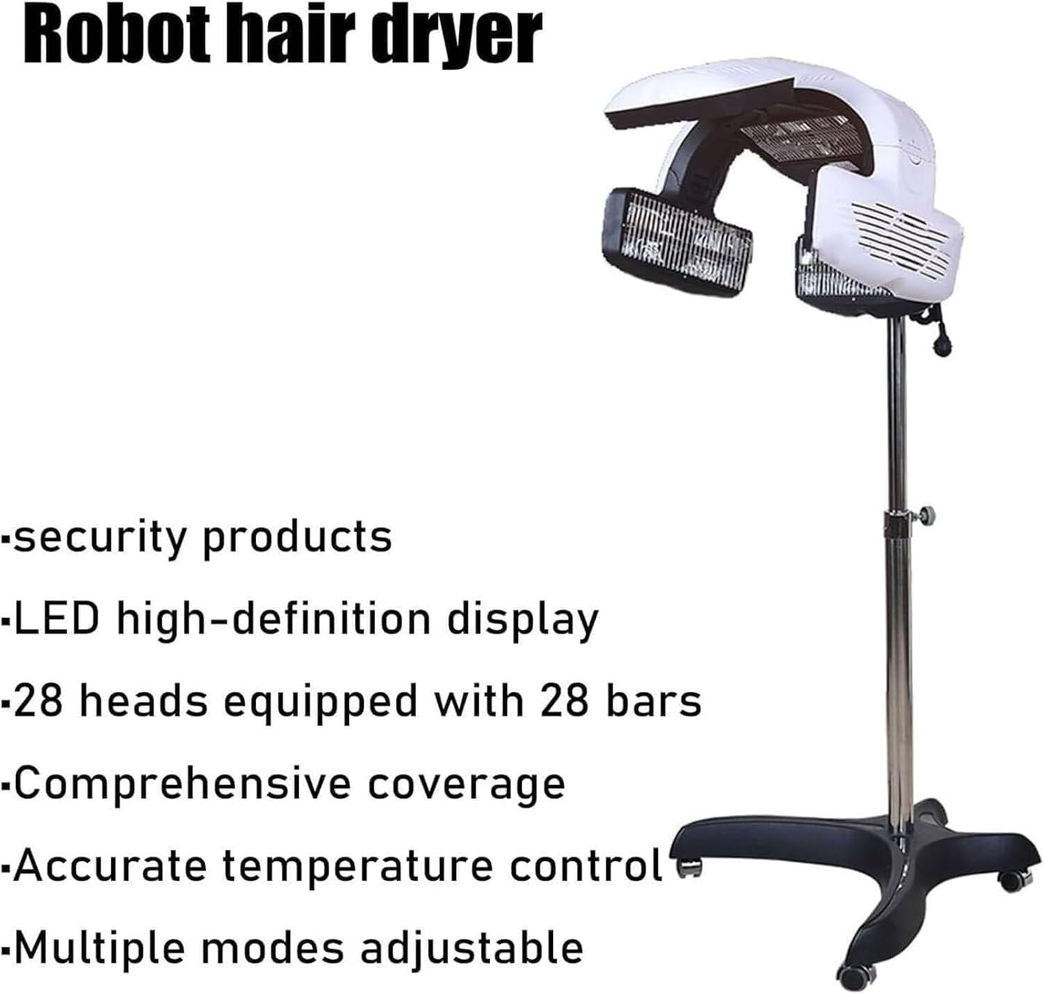 Hair Color Processor, with LCD Display – Adjustable Flying Disk Hair Hood Dryer, Wall-Mounted Salon Equipment for Perming, Dyeing, Drying & Hair Care (30-80°C, 1-60 Min Timer) ﻿(Hanging)