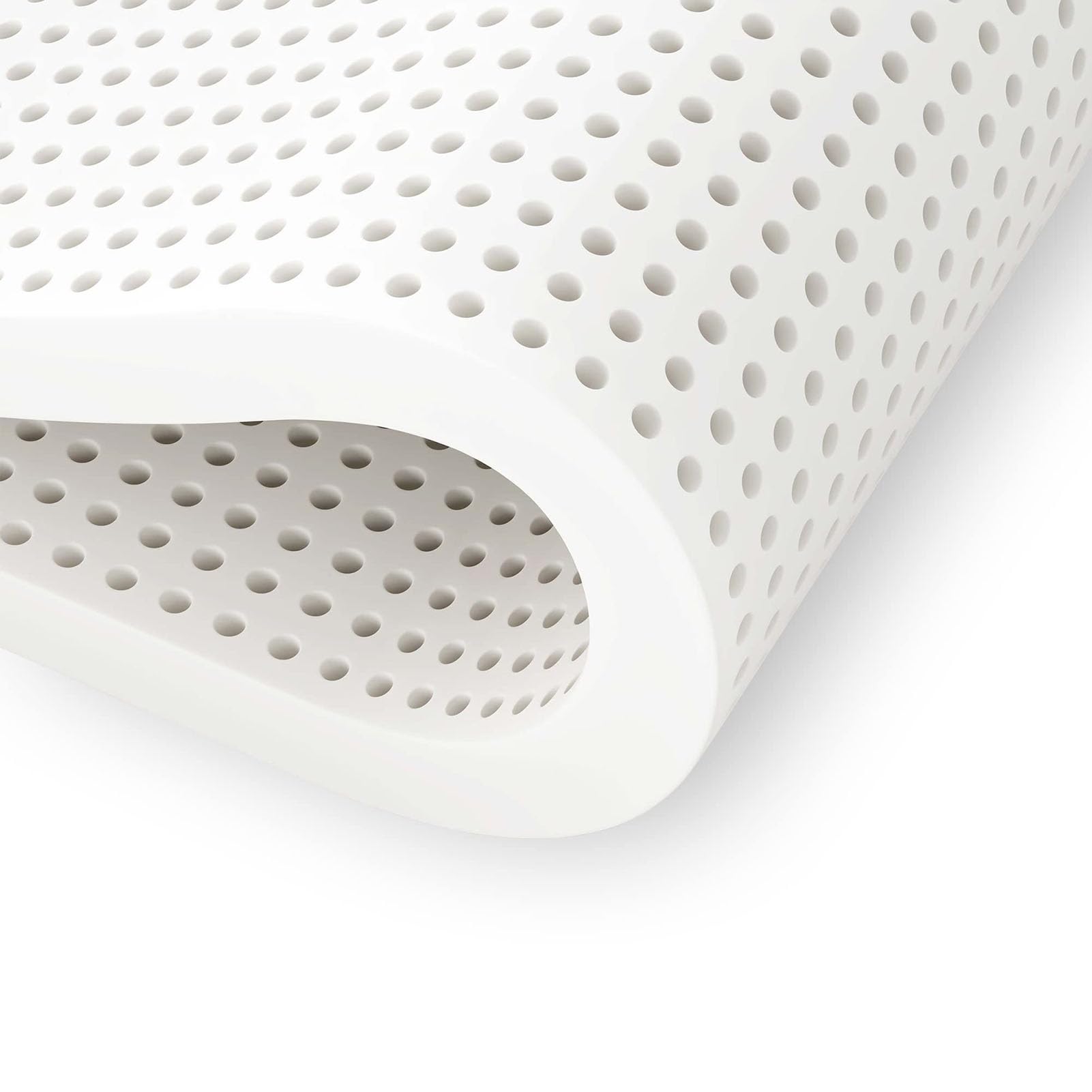 Ajtredytslke 2In 7-Zone Green Natural Organic Latex Mattress Topper Queen - Perfect For Side Sleepers, Zoned Support, Durable And Breathable,,90X200cm(35X79in)