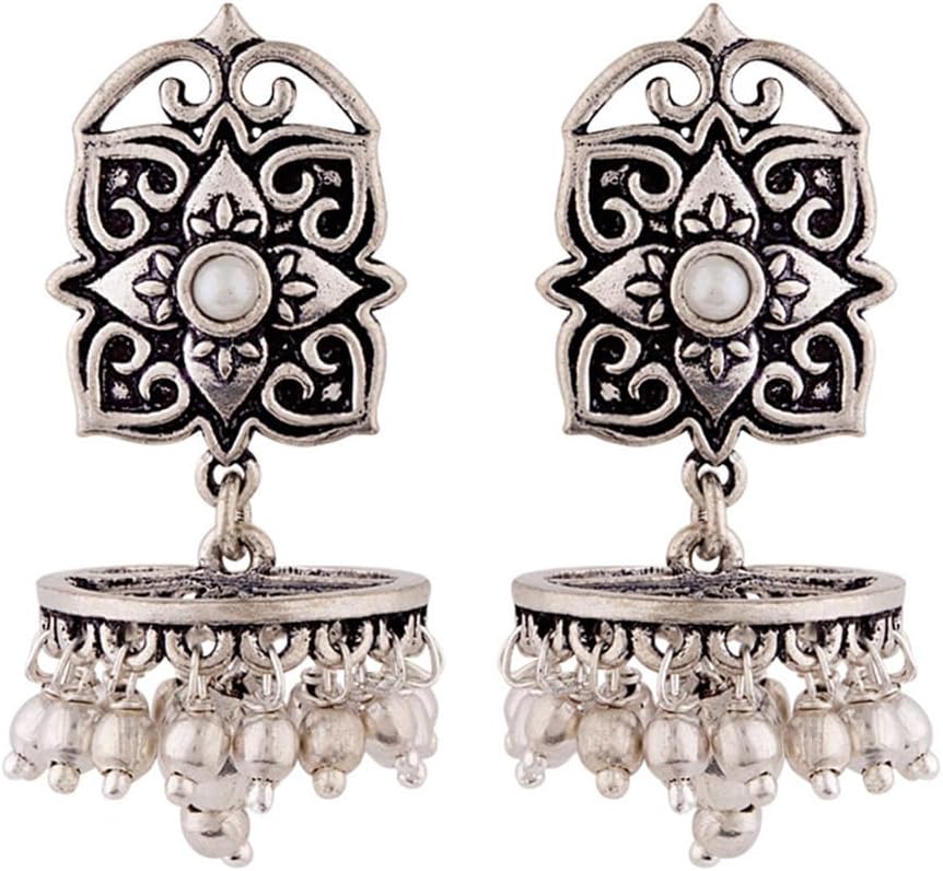 Work Essentials Rangoli Inspired Oxidised Earrings Anti Tarnish Traditional Contemporary Daily Festive Occasion Lightweight Ethnic Style Fashion Jewellery Womens Day Gift For Wife Sister Girlfriend