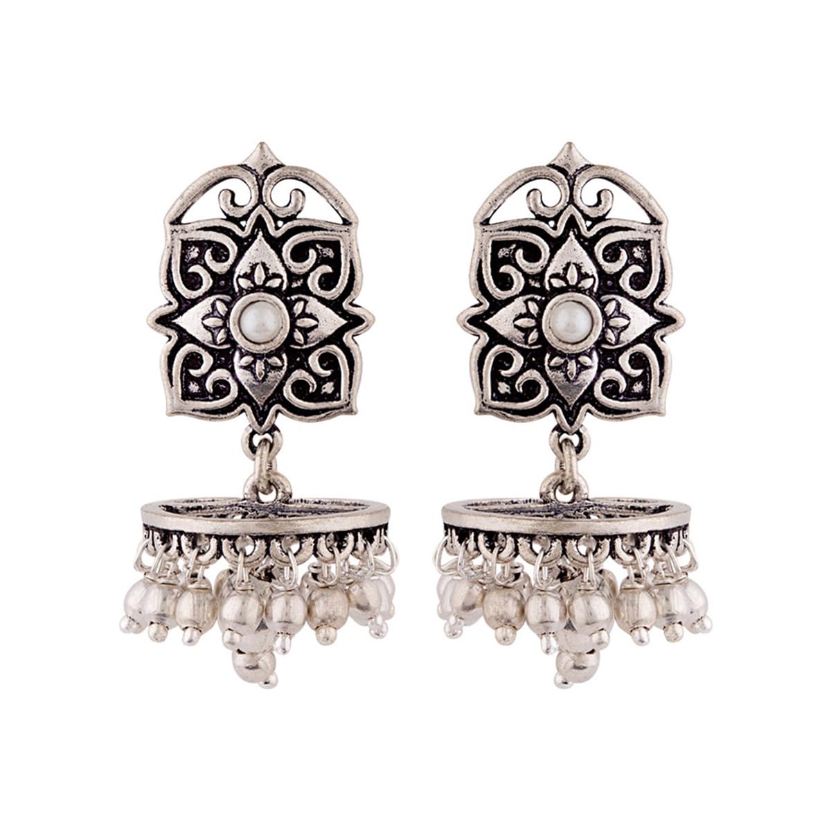Voylla Work Essentials Rangoli Inspired Earrings For Womens|Oxidised Earrings For Women|EveryDay|Festive|Wedding|Gift For Women| (B07JM96CD2) Amazon Price History, Amazon Price Tracker