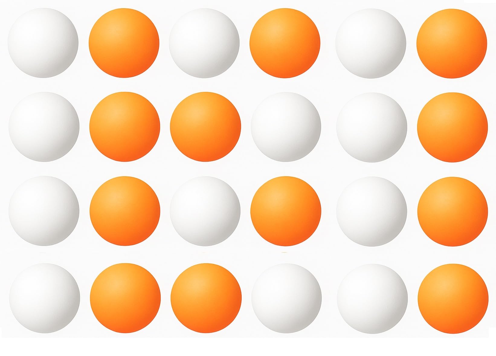 ZOPPER Premium Table Tennis Balls 24-Pack – 12 Orange & 12 White – ABS 40+ Ping Pong Balls for Training, Learning & Recreation