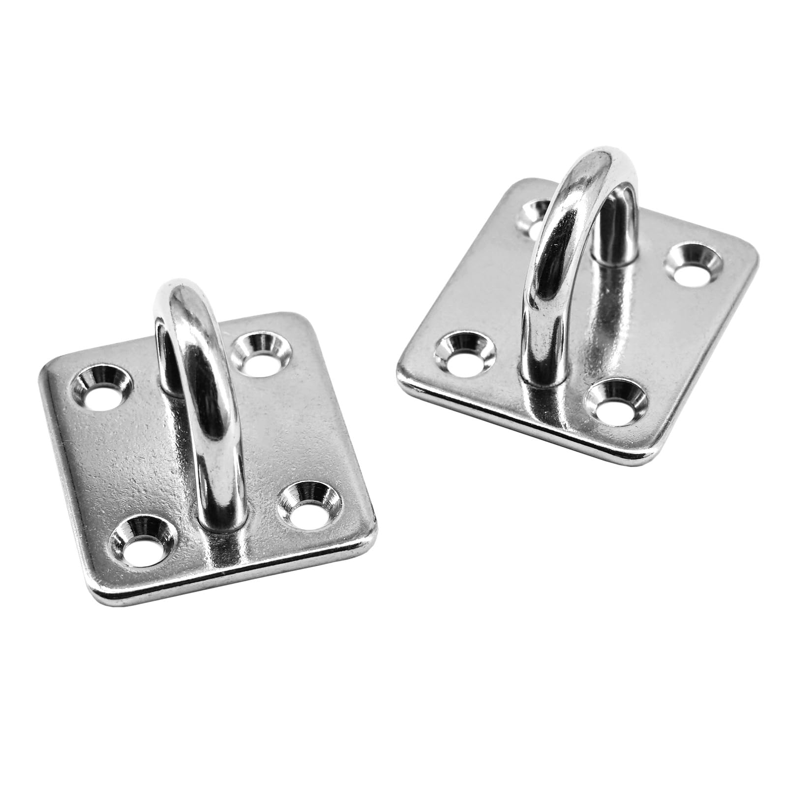 Piastra rettangolare M10 in acciaio inox, resistente, per fissare e installare sacchi di sabbia, cesti sospesi, altalene, 2 pezzi