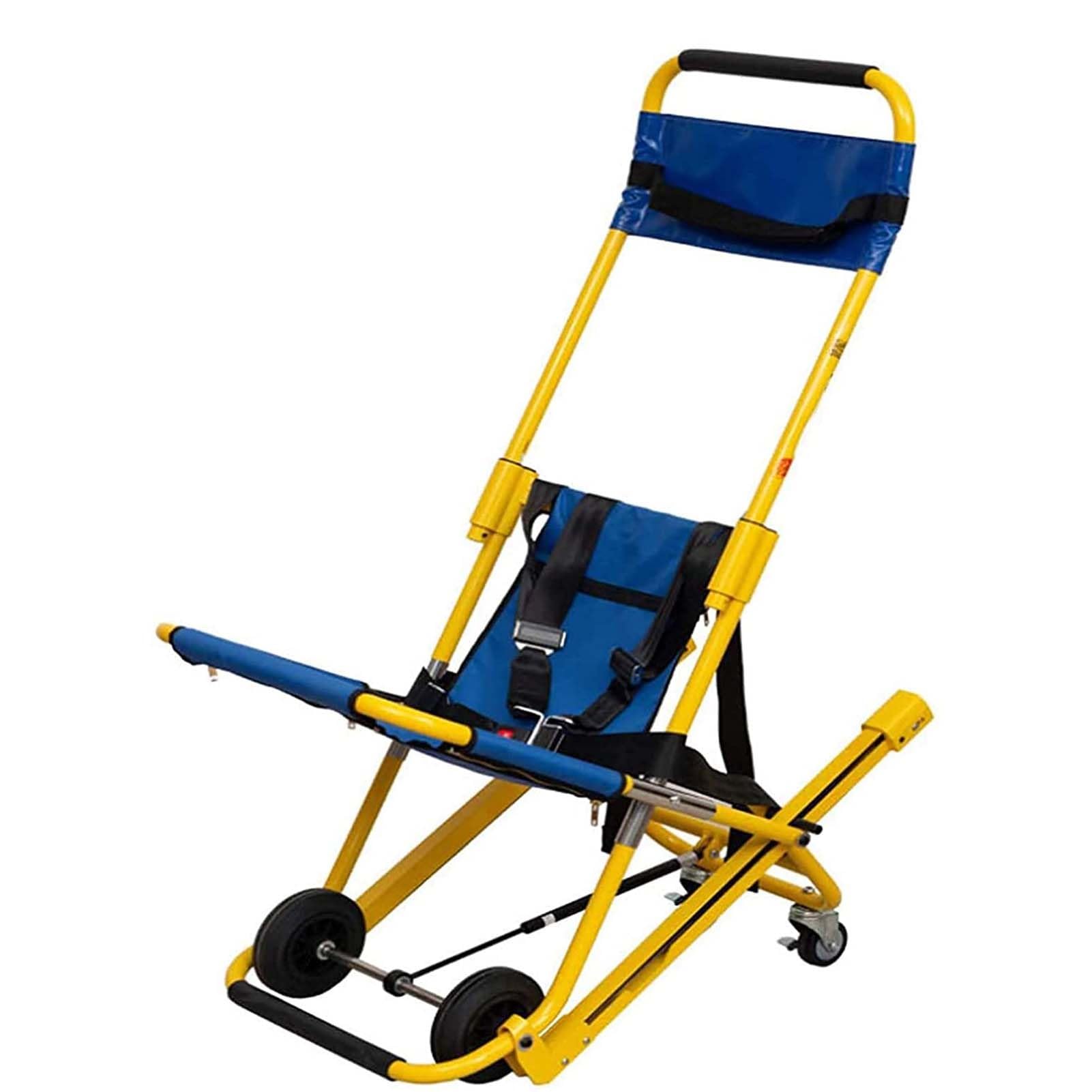 QICBYING Gurney Stair Chair, Portable Foldable Stair Stretcher, Ambulance Firefighter Evacuation Medical Lift Stair Chair 4 Wheels 350 Lb, With Quick Release Buckles For Elderly