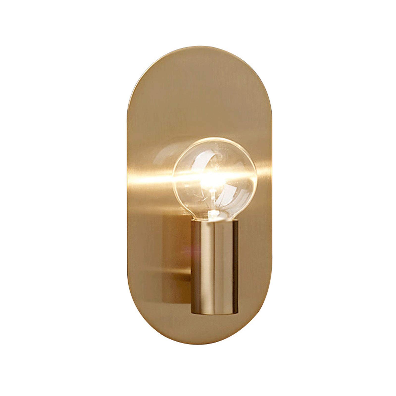 YNIYUJKL Wall Lamp, Wall Lamp Simple Copper Wall Lamp Modern Creative Living Room Aisle Wall-Mounted Wall Light Holder 10.2" H Bedroom Bedside Decorative Wall Lamp Wall Moun,Silvera-1PACK