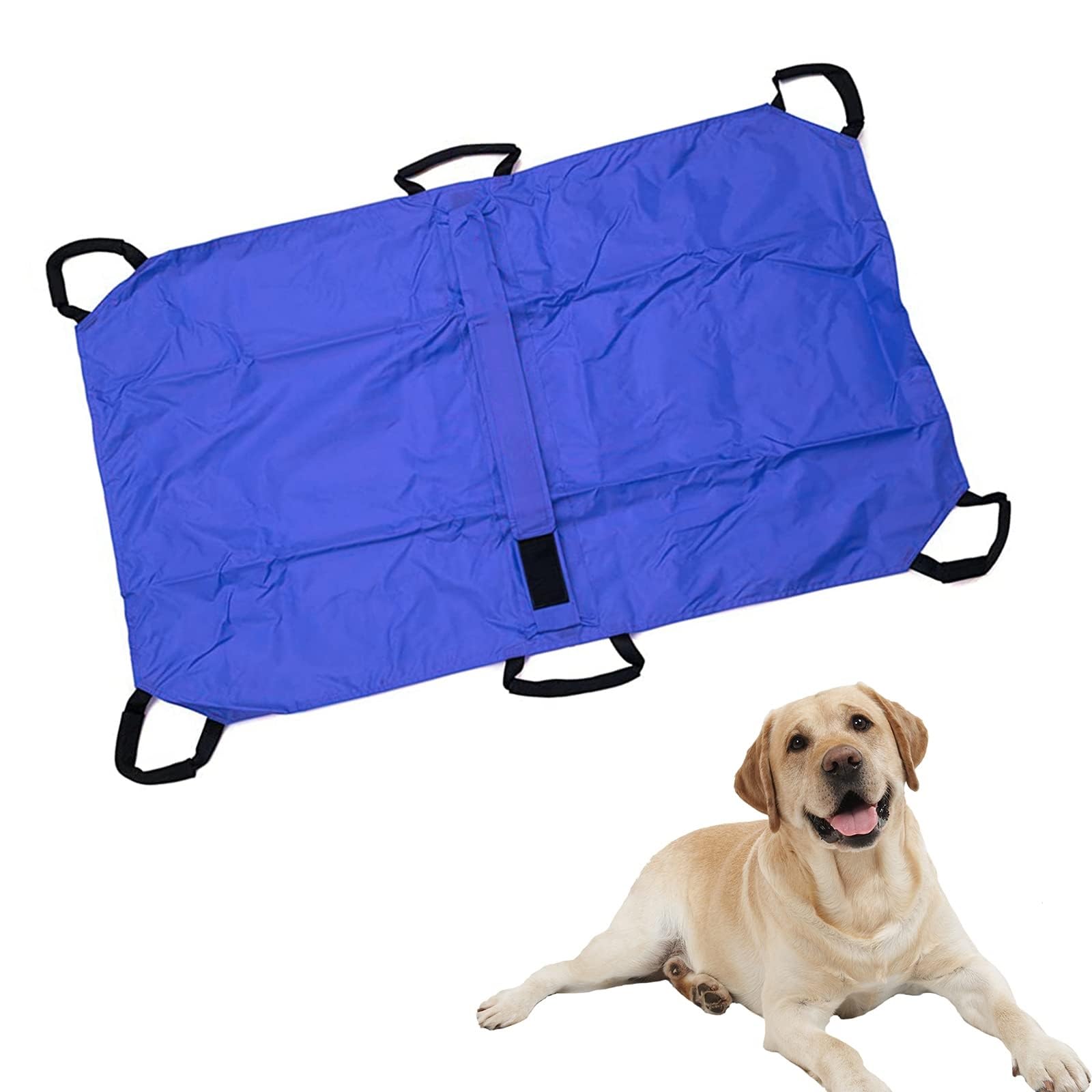 SGKOMN Pet Stretcher, Foldable Soft Animal Stretcher, Nylon Foldable Emergency Pet Animal Transport Stretcher Pet Dog Pet Carrier Transport Stretcher for Dogs and Other Animals Emergency Rescue, Blue