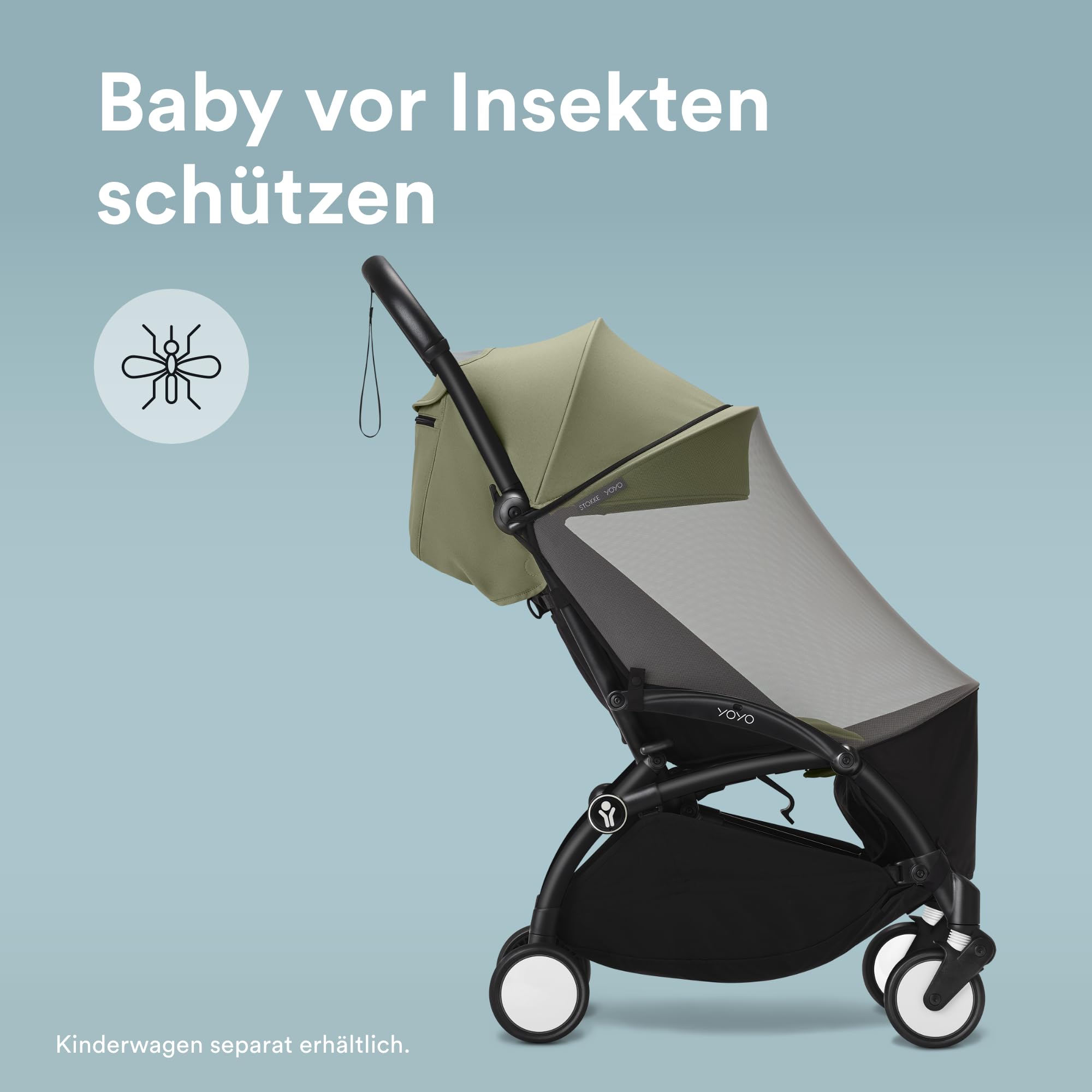 Stokke YOYO 6+ Textilset Moskitonetz - Schütze Dein Kind vor kleinen Insekten - Einfach zu aufzubewahren - 100% Nylon