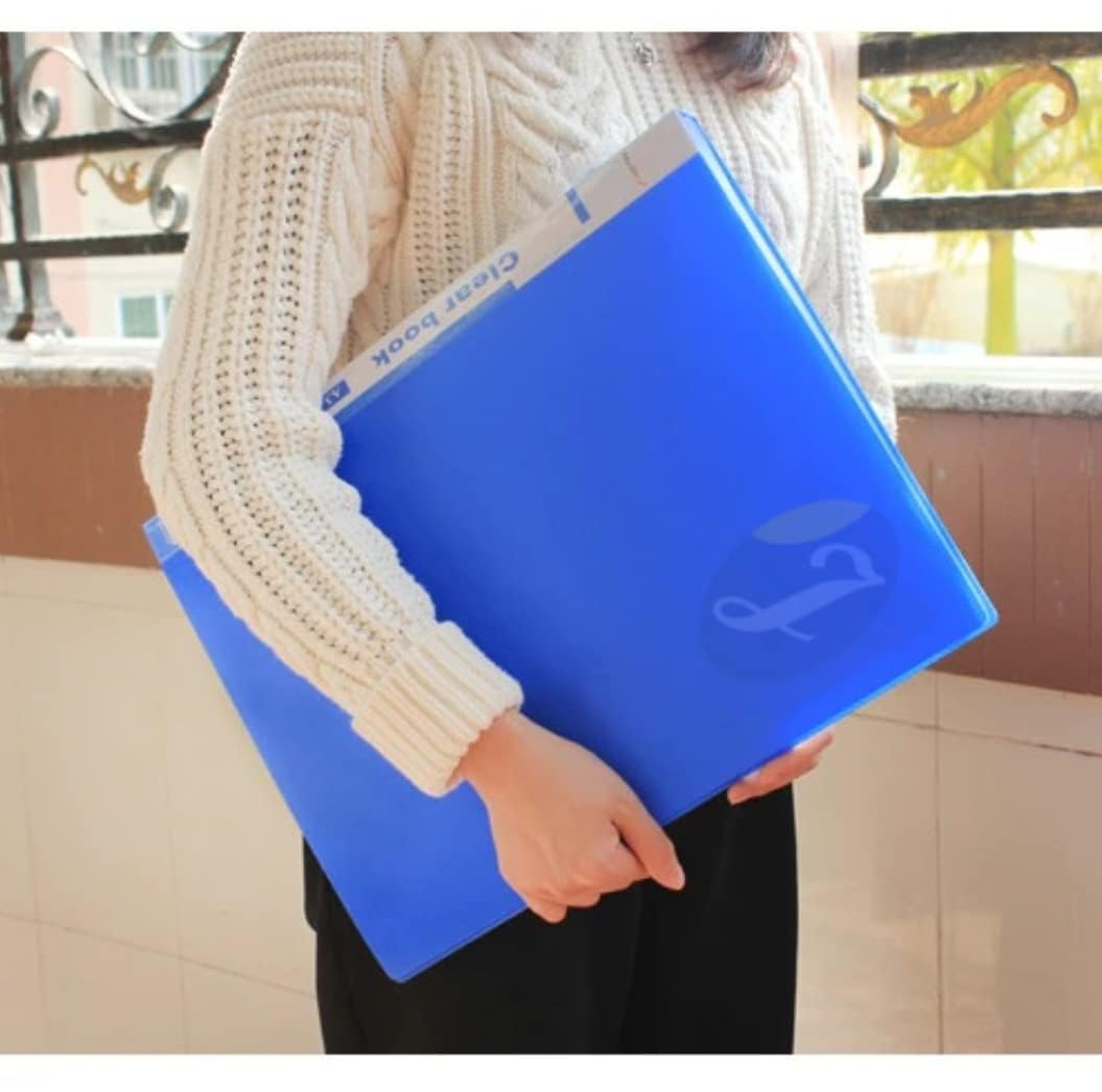 Display Book File and Folder A3 Size (40 Leaf) for Certificates, Super Deluxe Quality, Transparent Sleeves Pocket, Presentation Files (Pack of 1)-image-8