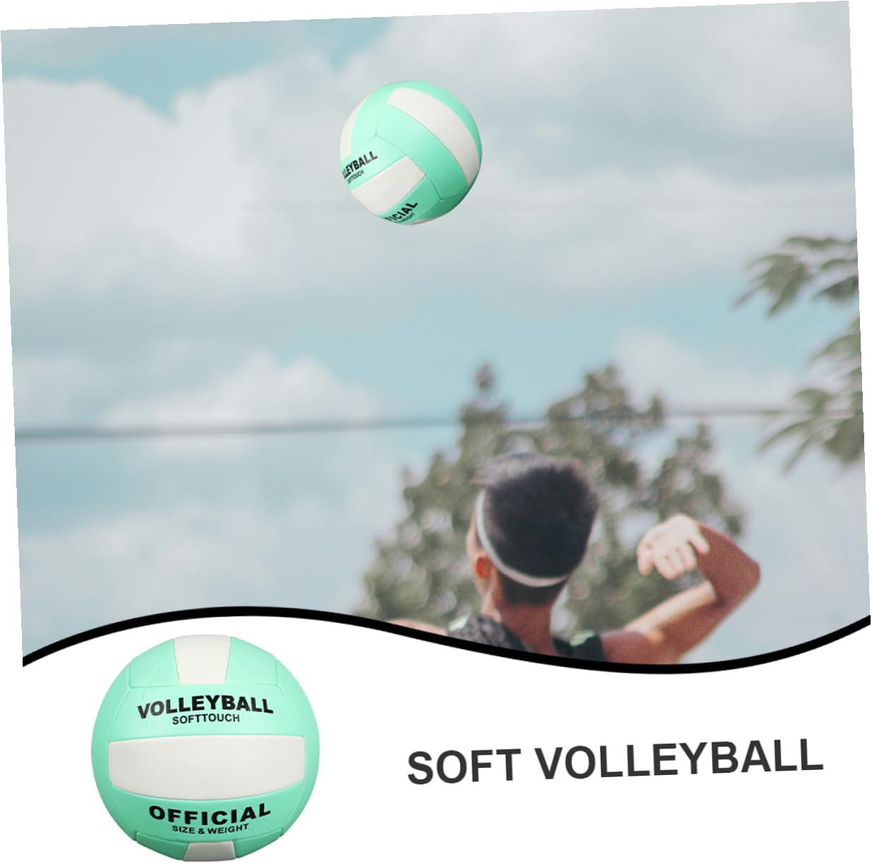 BESPORTBLE Soft Volleyball 2Pcs Set Size 5 Adult Indoor Training Volleyballs for Practice and Entrance Exam Soft Ball for Team Sports