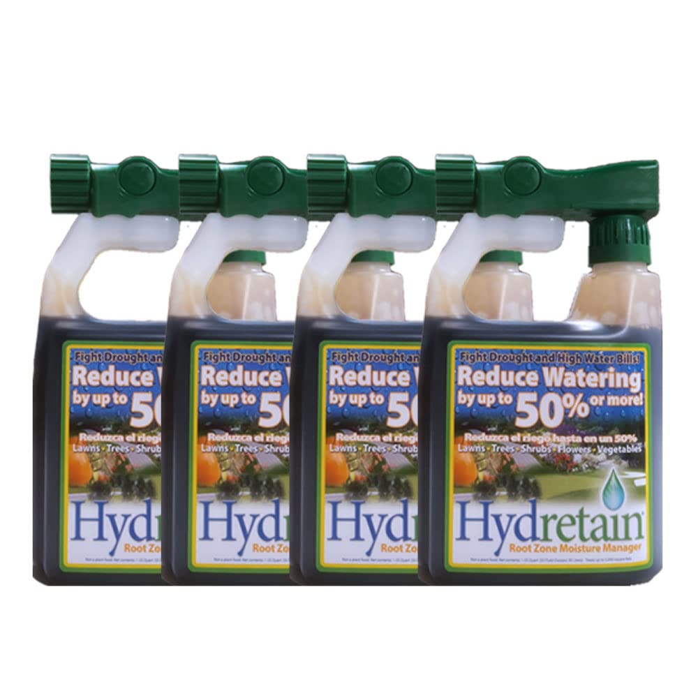Hydretain HYDRT3212 Moisture Control Hose End,32 fl oz,Blue. Pack of 4