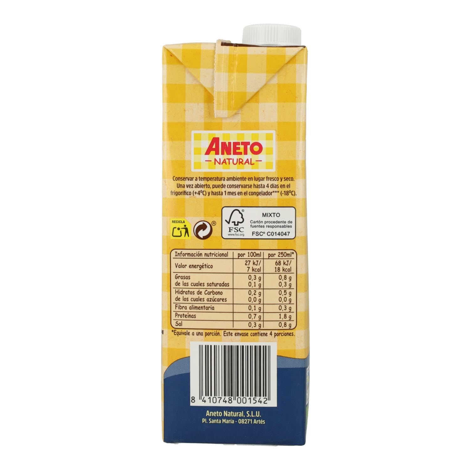 ANETO CALDO SUAVE DE POLLO BIO, 1 L 1 ml