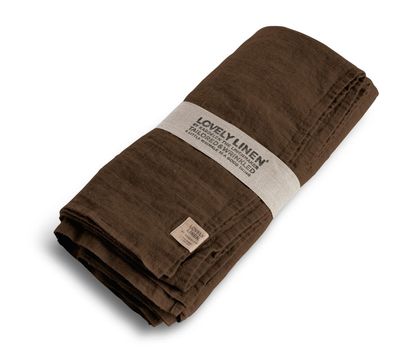 Lovely Linen TCL0194B Lovely Tischdecke Leinen Chocolate 145 x 380 cm (1 Stück)