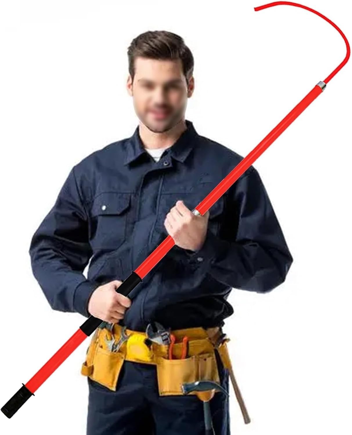 Tylxayoxa Red Hook Lightweigh Body Hotstick, Non-Conductive Life-Saving Pull Rod, Insulated Tools For Fire Electrician, 10Kv/ 35Kv/ 110Kv/ 220Kv
