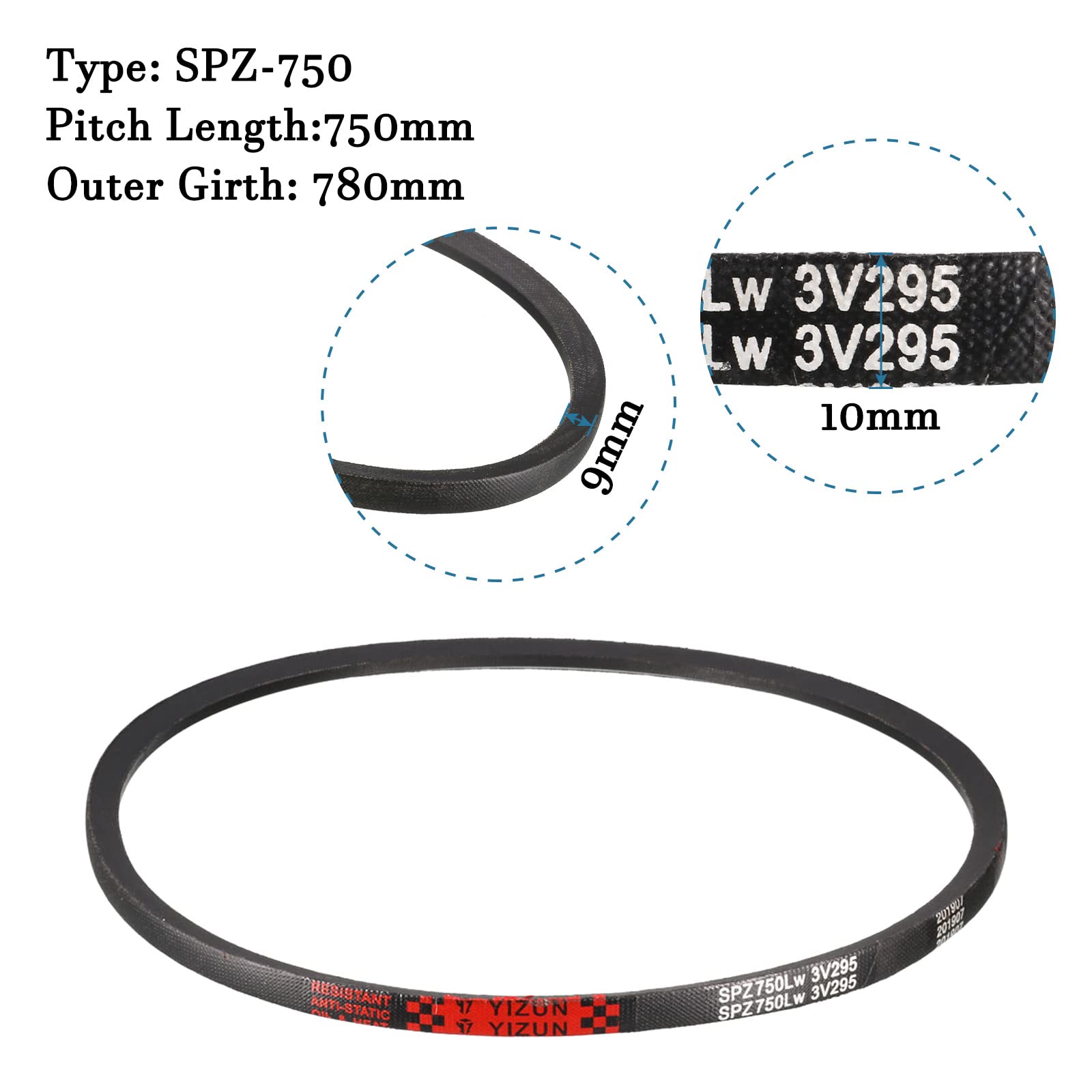 Courroies Trapézoïdales VOCOSTE A-41 41″ Longueur Du Pas Courroie D