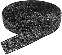 Vista 7 de Cinta decorativa plegable para niñas, cintas elásticas para manualidades, 60 yardas, color sólido, plegable, brillante