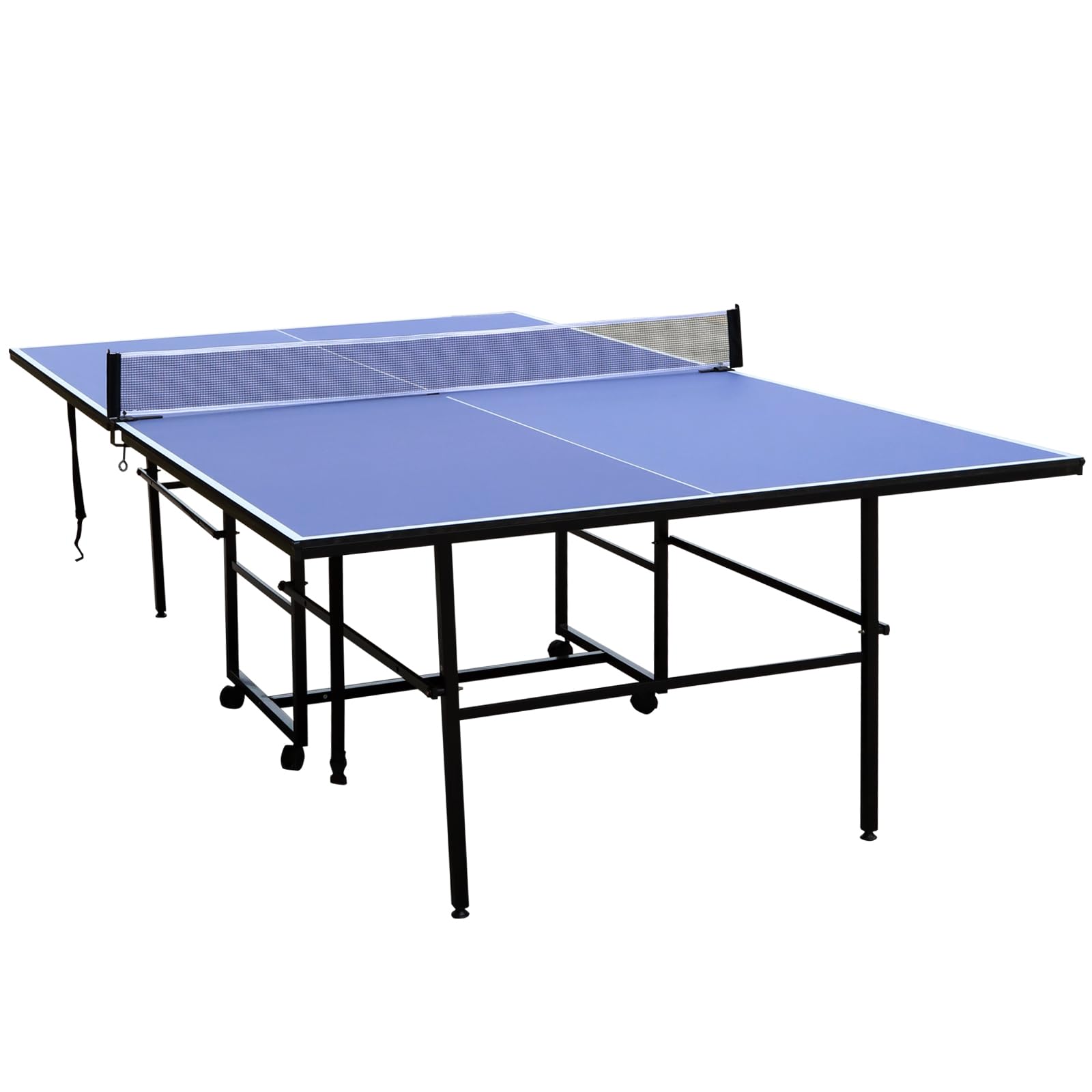 Athfiner Portable Ping Pong Table 4.5FT/6FT/9FT Foldable Compact Space-Saving Design, Multi-Use Table Tennis Table for Kids Teens Adults Indoor/