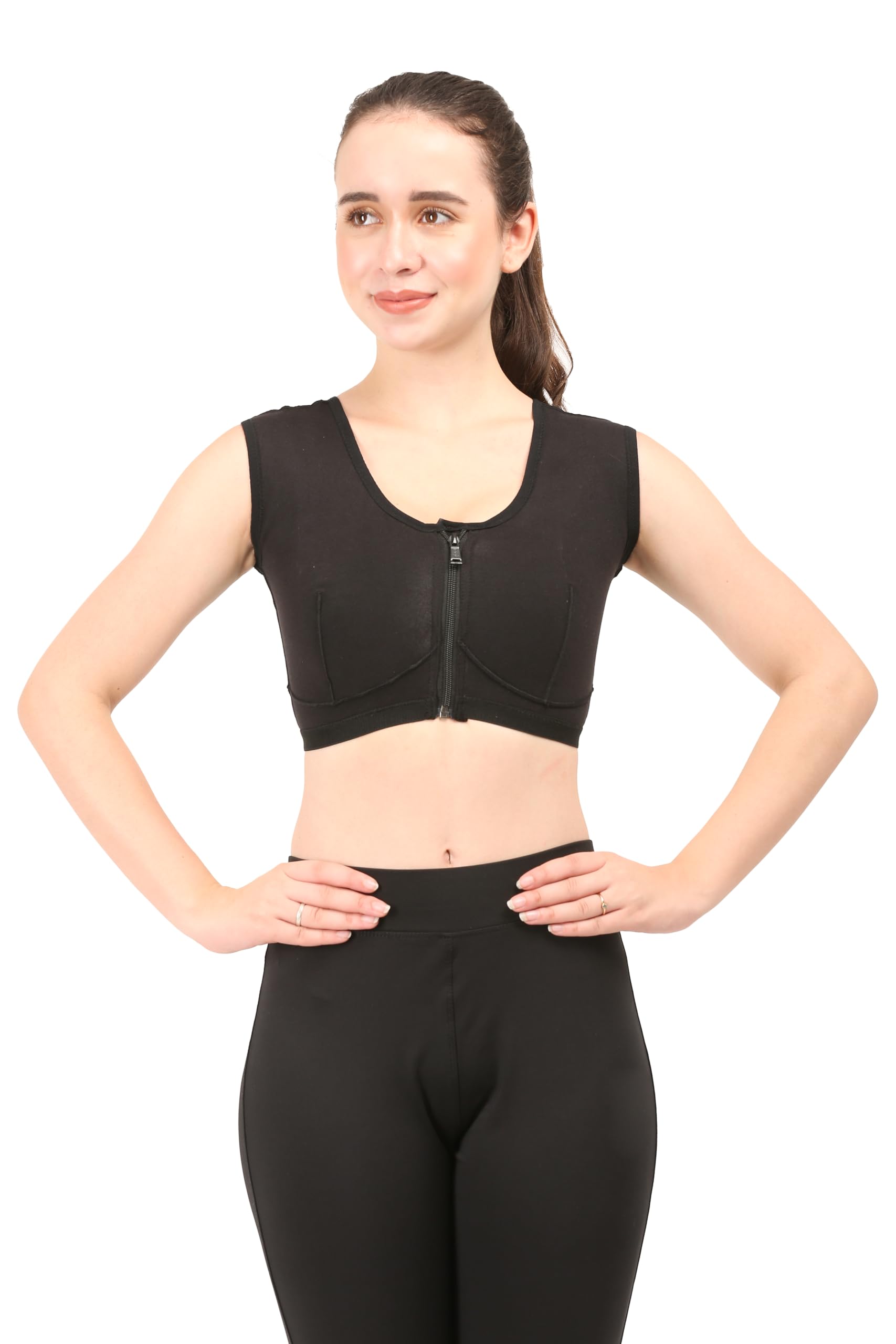 Post Surgery Medical Compression Bra || Moderate Compression || Cotton Fabric || Sports Bra || Breast Augmentation Bra || Surgical Recovery Supporter-picture-14