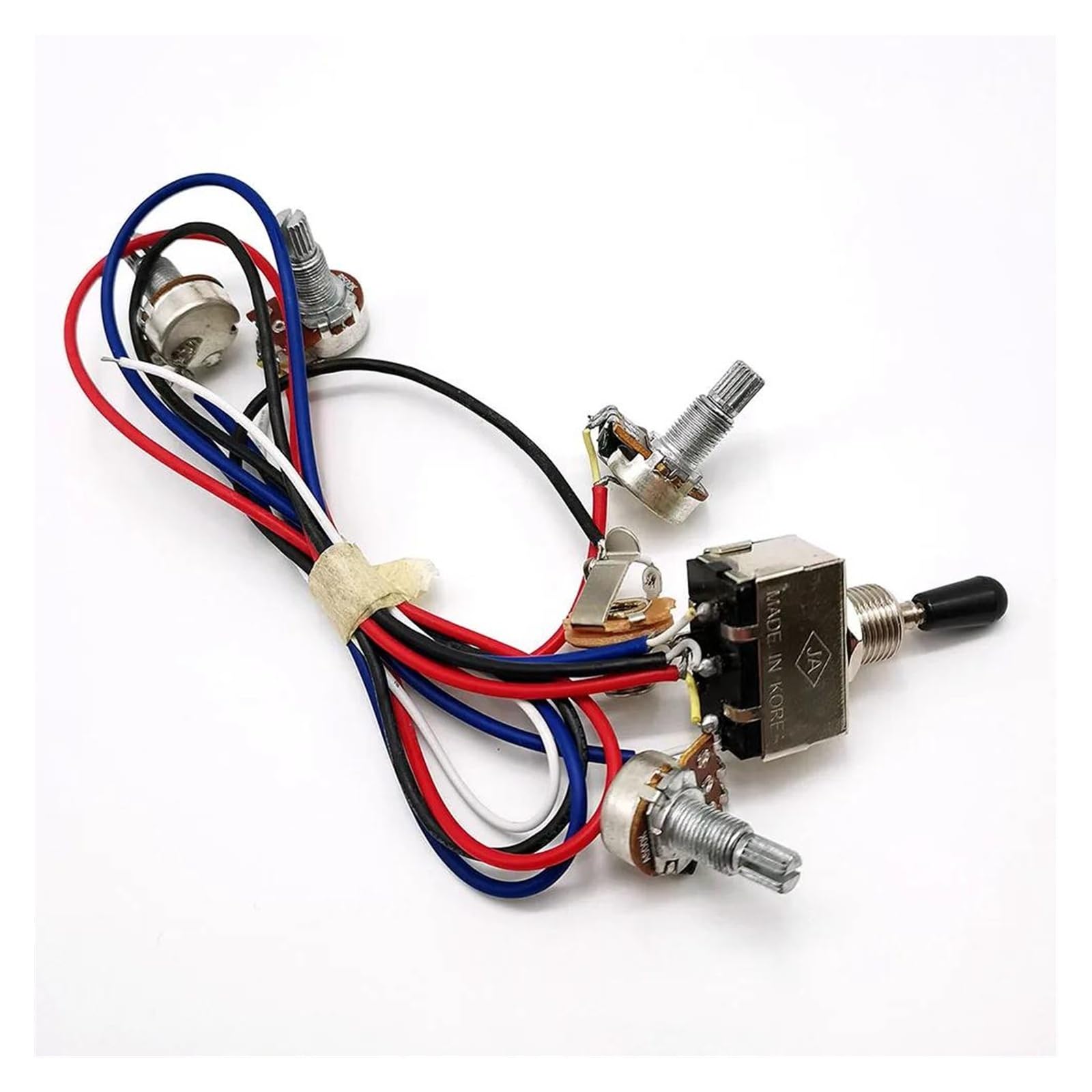Arnés precableado para guitarra eléctrica interruptor de palanca de 3 vías potenciómetro de 500 K