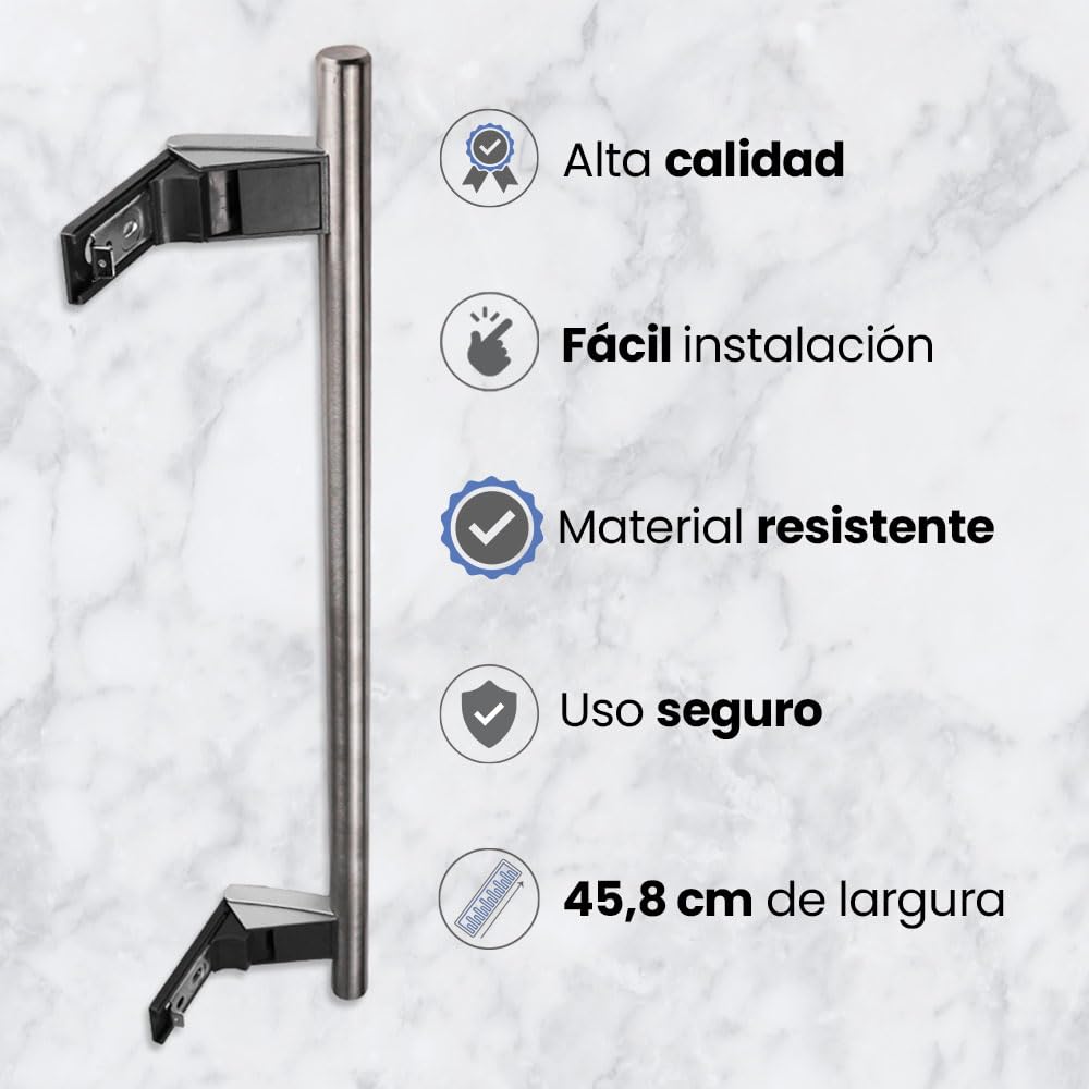 ANAKEL HOME Repuesto Tirador Frigorífico 743843200 Compatible con Frigorífico Liebher, Tirador de Puerta Frigorífico | Acero Inoxidable, 45,8 cm