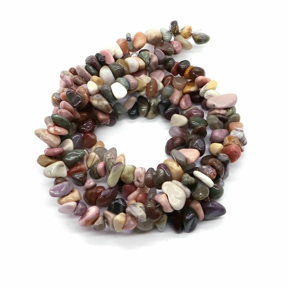 Natürliche Aquamarin-Quarz-Kristallsteinperlen, freigeformte Splitter, Kiesel für Party-DIY-Bastelarbeiten, Halsketten, Armbänder, Schmuckherstellung - Alxa-Achat - 20 Stück (ca. 16 Zoll)