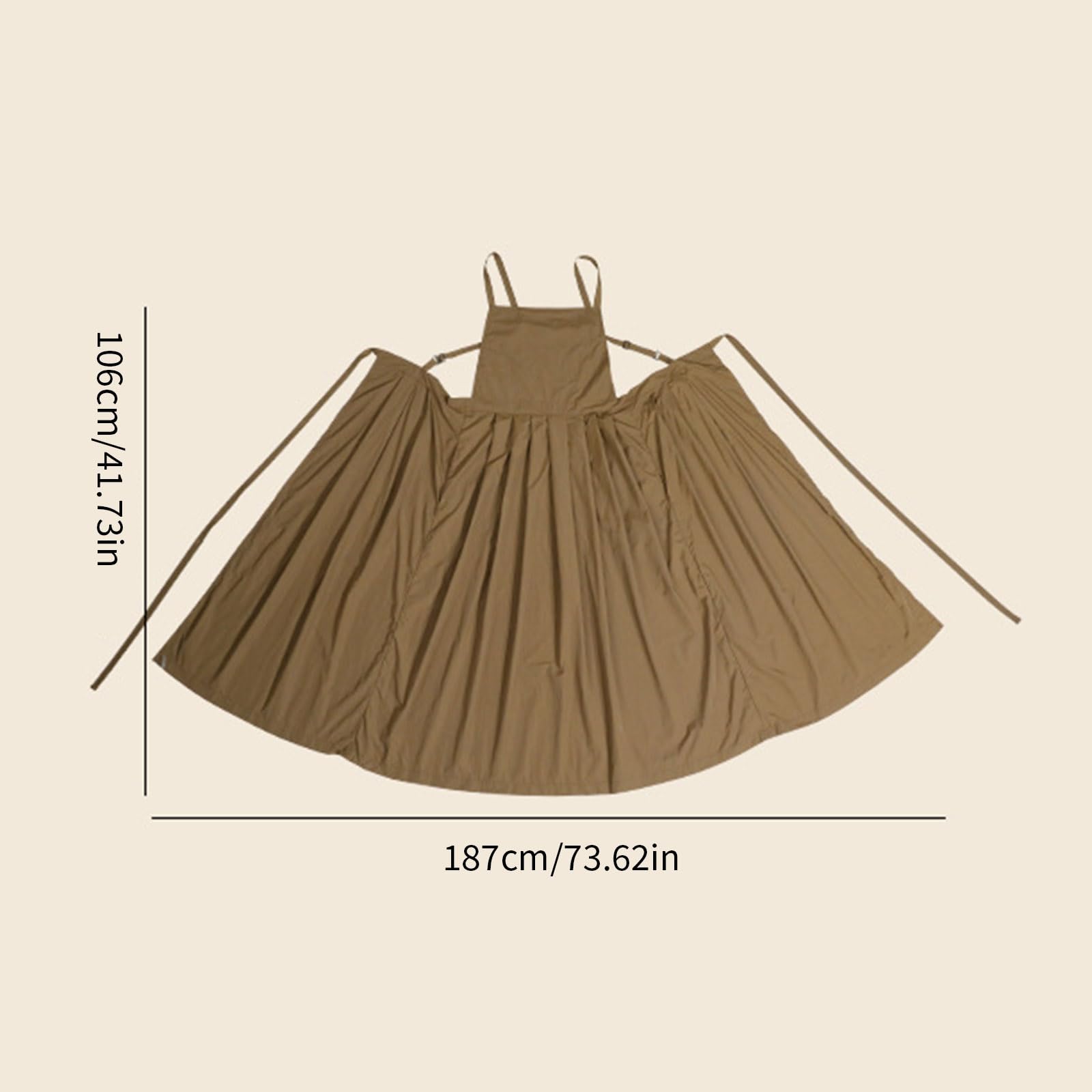PANGBOER Delantal protector multiusos Vestido plisado impermeable de nailon para artes de repostería y manualidades Delantal de cocina transpirable