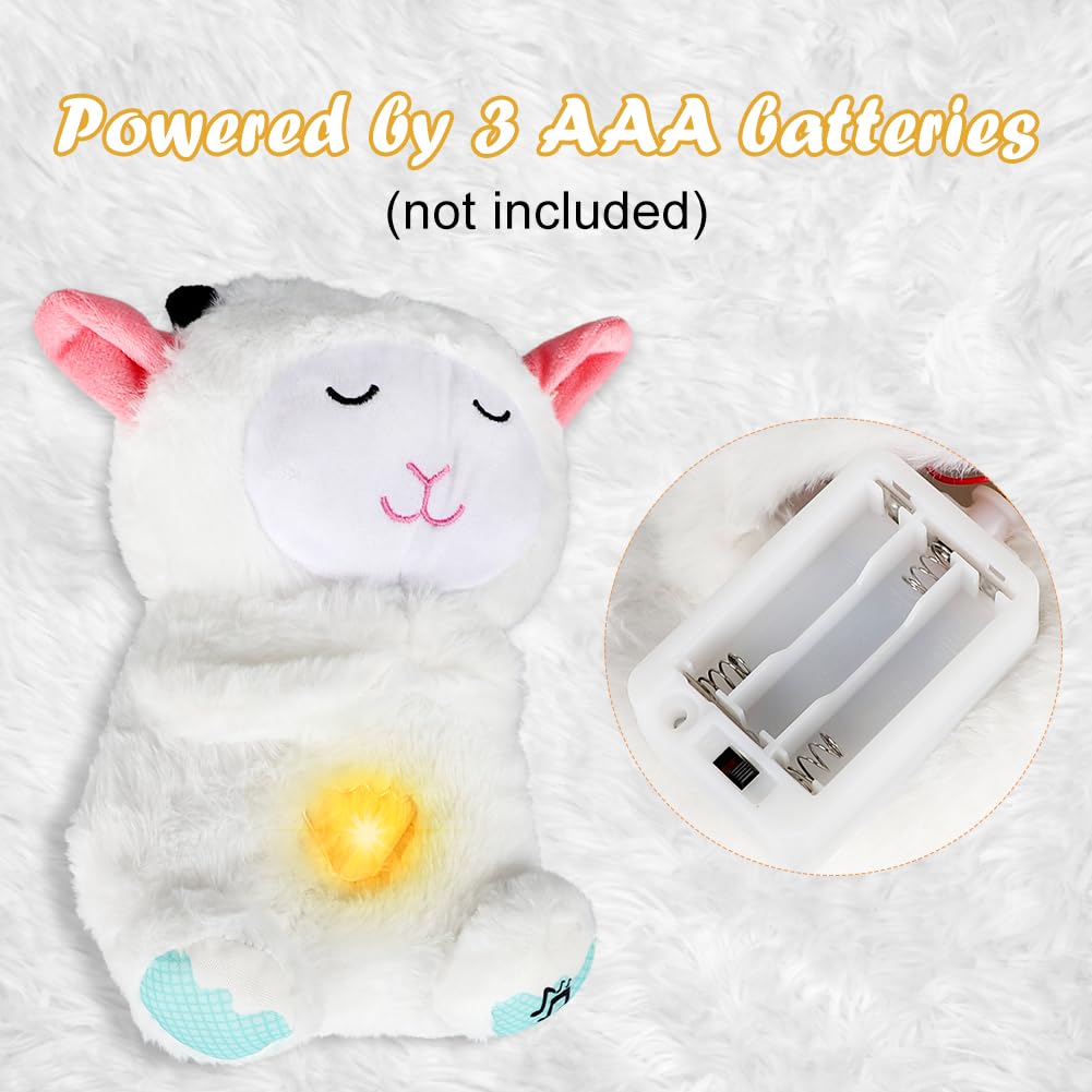 Doudou Mouton Avec Battement De Cœur Et Musique - Peluche D'endormissement Pour Bébé, Lumière Douce, Matériau Ultra Doux - 9