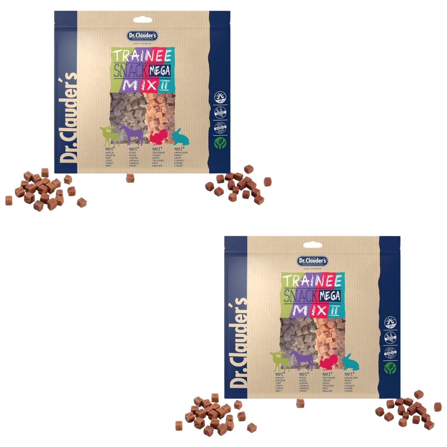 Trainee Snack Mega Mix 2 | Leckerli für Hunde & Katzen | 2 x 500 g