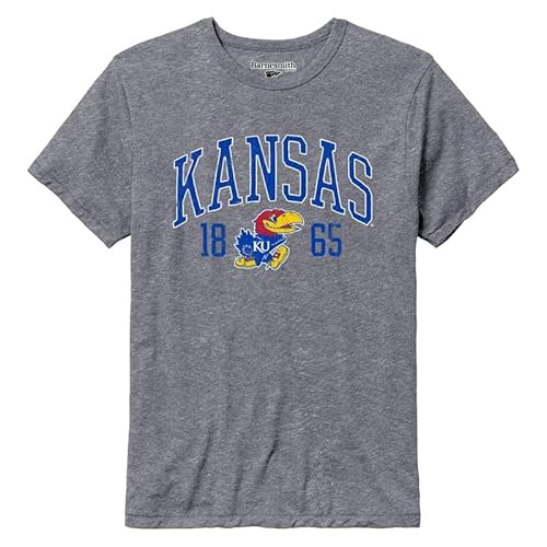 Barnesmith University of Kansas KU Jayhawks Triblend Short-Sleeve T-Shirt, Collegiate, X-Large