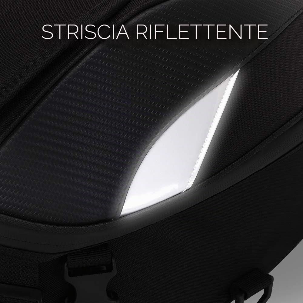 AnXin Zaino da moto per casco e laptop, impermeabile, capiente, con esterno rigido, in fibra di carbonio, leggero, per viaggi, escursionismo, esterni, campeggio e ciclismo, custodia per fotocamera