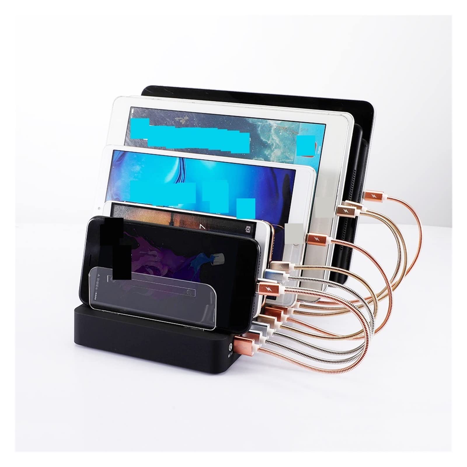 Stacja ładowania, 110W 8-portowa ładowarka USB QC3.0 Szybka stacja dokująca USB do ładowania stacjonarnego