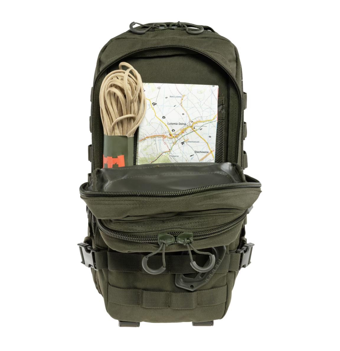 Tactical Polygon Small 20L Mochila Táctica – Oliva | Mochila Militar & Outdoor Hombre | Con Sistema MOLLE & Bolsillo para Depósito de Hidratación | Ideal para Senderismo, Deporte & Viaje