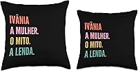 Vista 3 de Divertido diseño portugués de nombre - Ivânia Throw Pillow