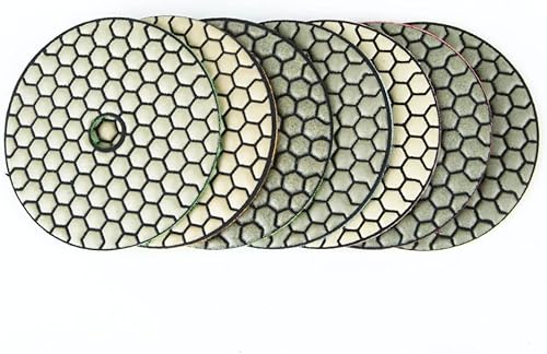 Miniatura 5 de 10 almohadillas de pulido de diamante seco de 4 pulgadas, grano para granito, piedra de mármol, hormigón, mármol travertino, vidrio granito pulido