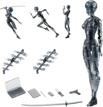 Action Figures 5.91in with Inclusive Arm Accessories Movable Gestures Drawing Mannequin Poseable Figure Decorative Action Figure Body Gift for Tabletop Display Shelf Female &