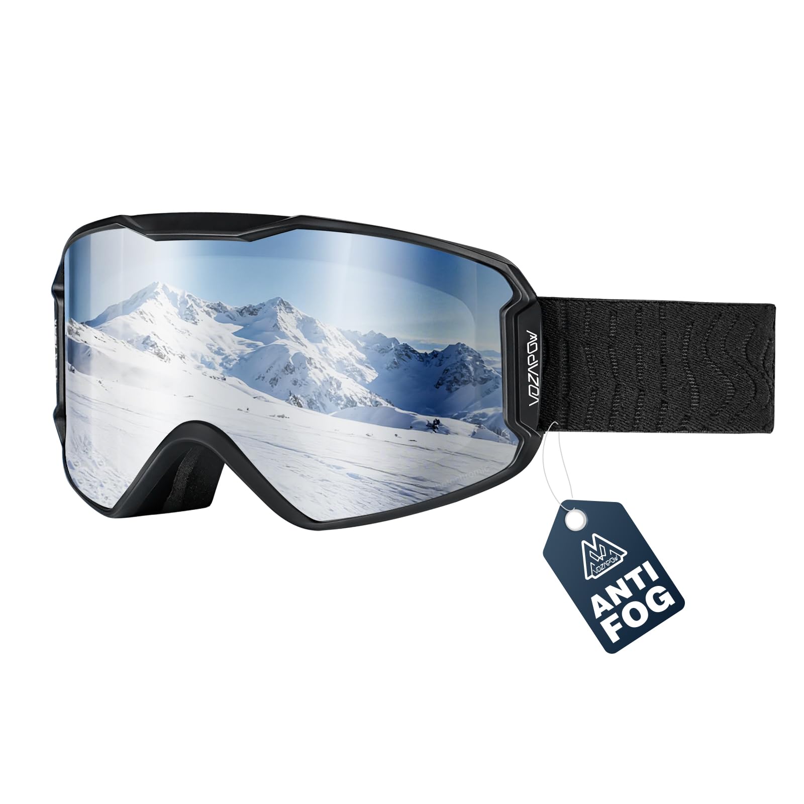 Occhiali da sci con lenti HD, protezione UV al 100%, occhiali da neve e snowboard, anti appannamento, per uomini, donne, giovani