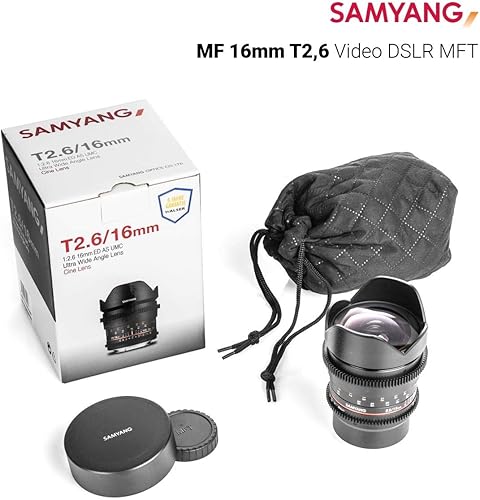 Miniatura 7 de Samyang Lente de vídeo de enfoque manual T2.6 VDSLR de 0.630 in para Micro Cuatro Tercios - Negro