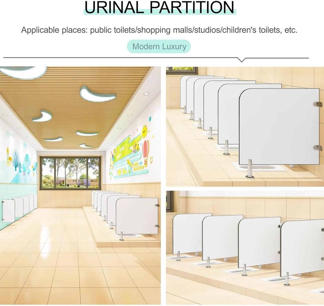 Children's Urinal Screen,Toilet Partition,Wall-Mounted Restroom Partitions Toilet Divider,Panel Urinal Privacy Screen