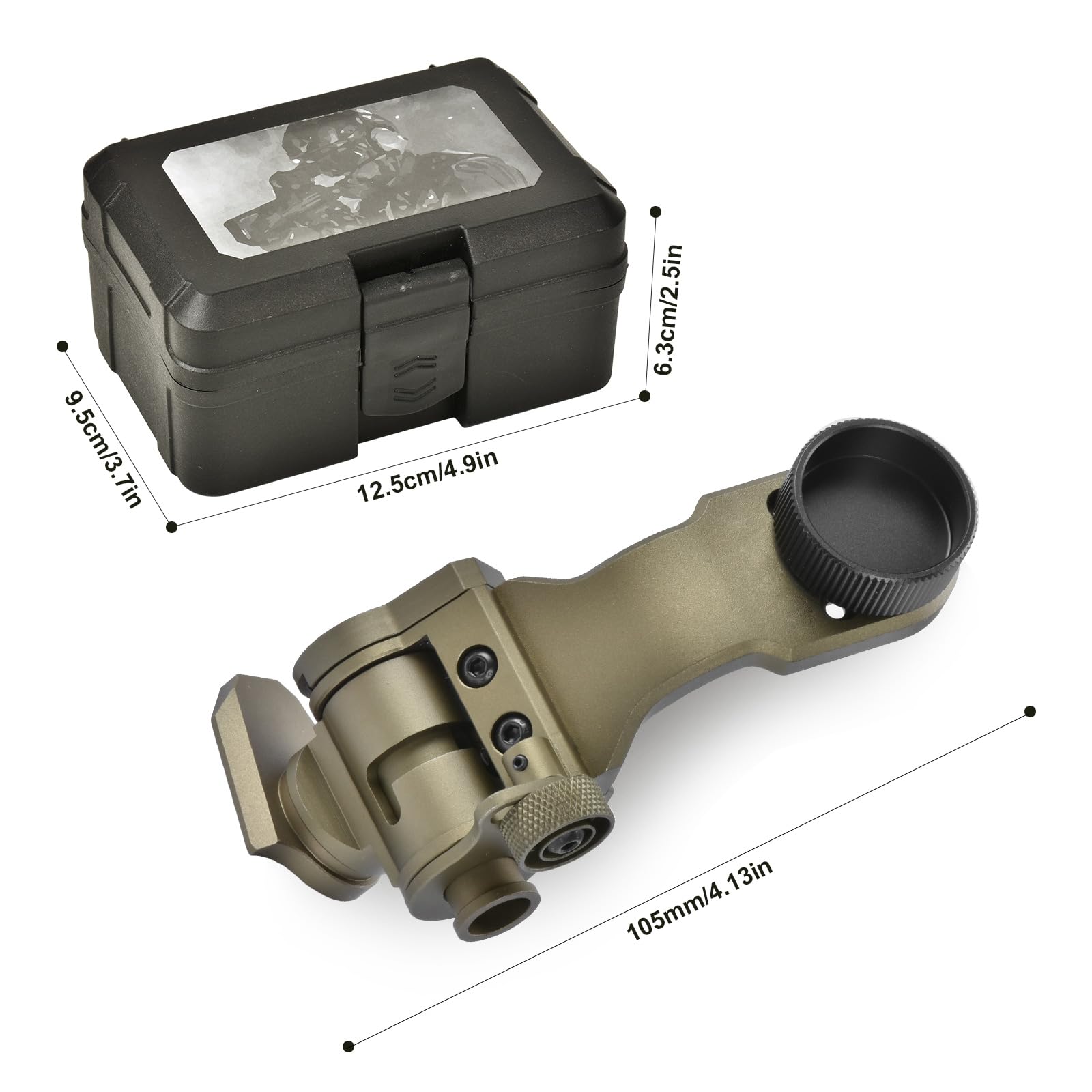 Schwalbenschwanz Nachtsicht J-Arm PVS 14 J-Arm Kopfhalterung NVG Helmhalterung Schwalbenschwanz G24 Metall J-Arm für Brillen Ferngläser alle Modelle von PVS-14 Mount