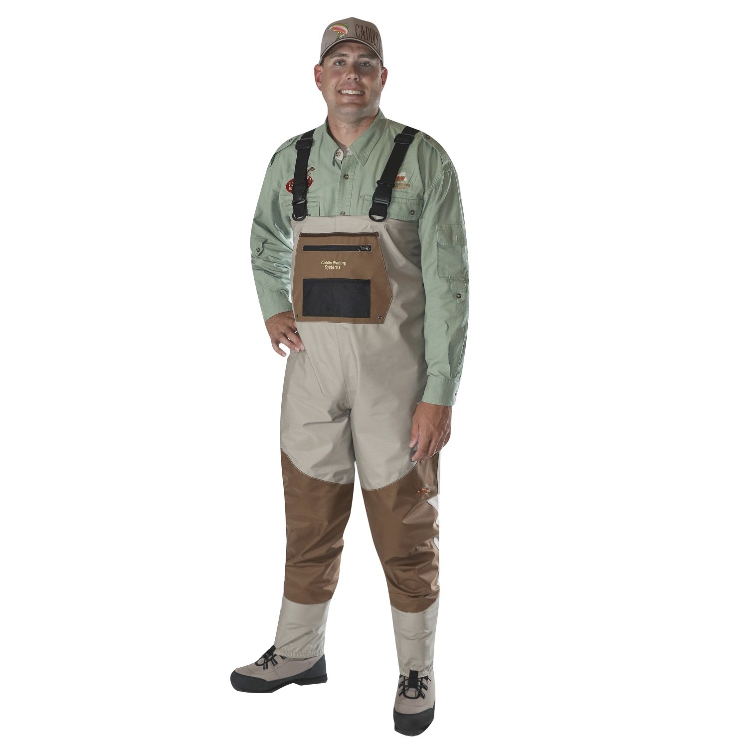 Caddis Men's Attractive 2-Tone Tauped Deluxe Breathable Stocking Foot Wader(DOES NOT INCLUDE BOOTS)