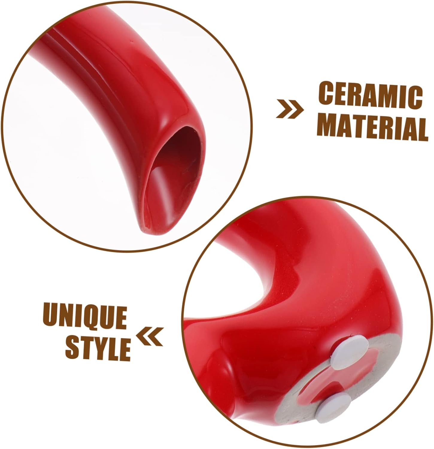 Red Creative Vases Home Decor Heart Shaped Ceramic Vase Desktop Receptacle Adornment Craft Art Vase Gift for Home Decor Living Room Receptacle Bedroom - Image 9