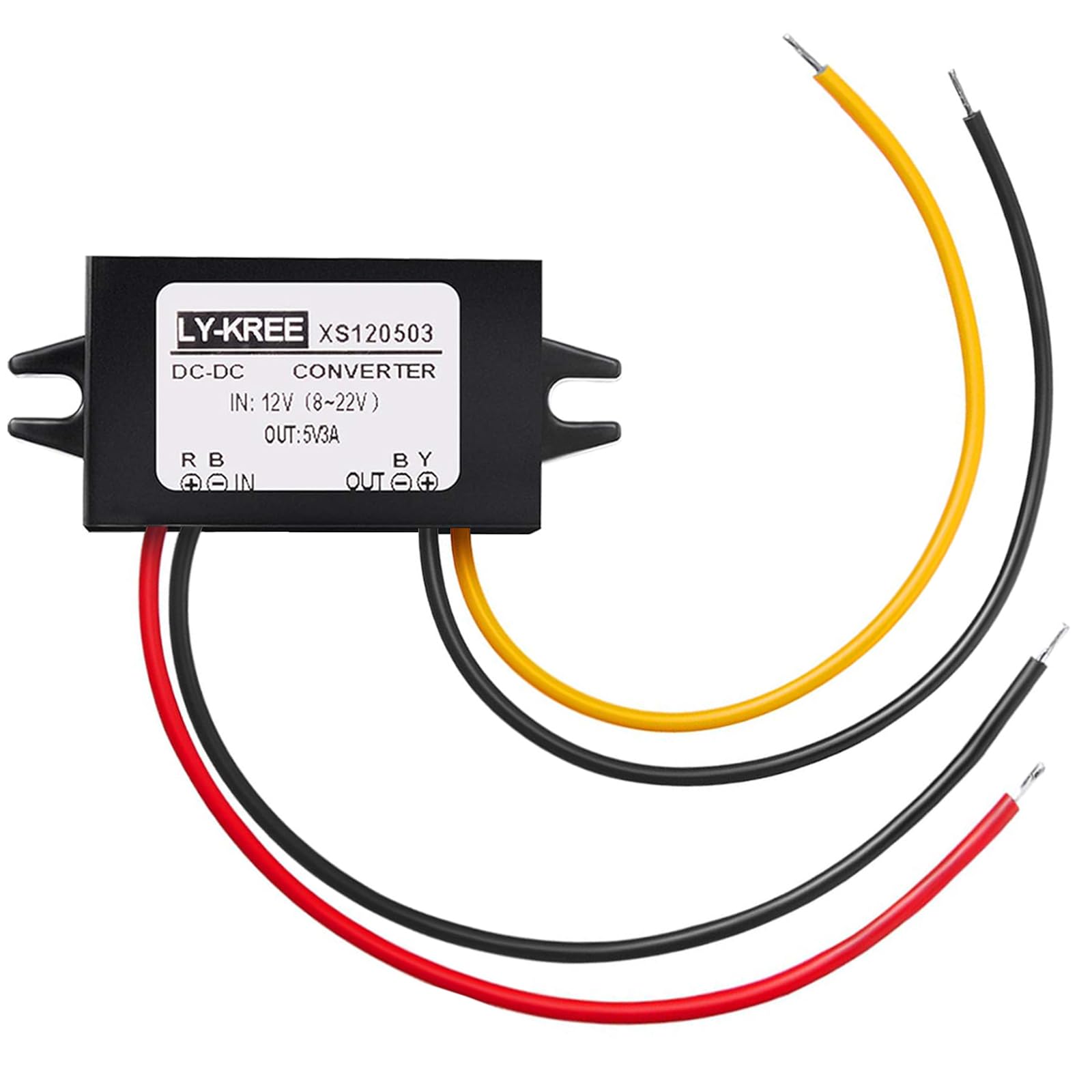 Convertitore Impermeabile 12v, Convertitore da 12V a 5V 3A, Step Down, Trasformatore 3A