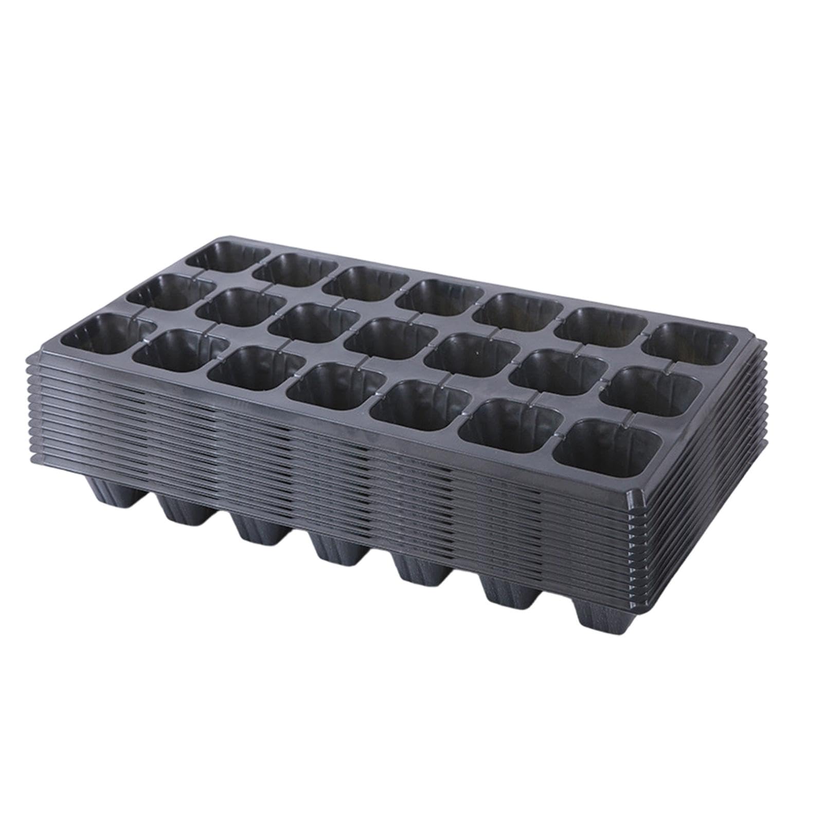 F Fityle 12x Nursery Seedling Trays with Cells - Plant Indoor Growing Trays, Seedling Starter Pots for Broccoli, Lettuce, Patio Flowers, Farm, Greenhouse, Seed Propagation Tool, 21 cell