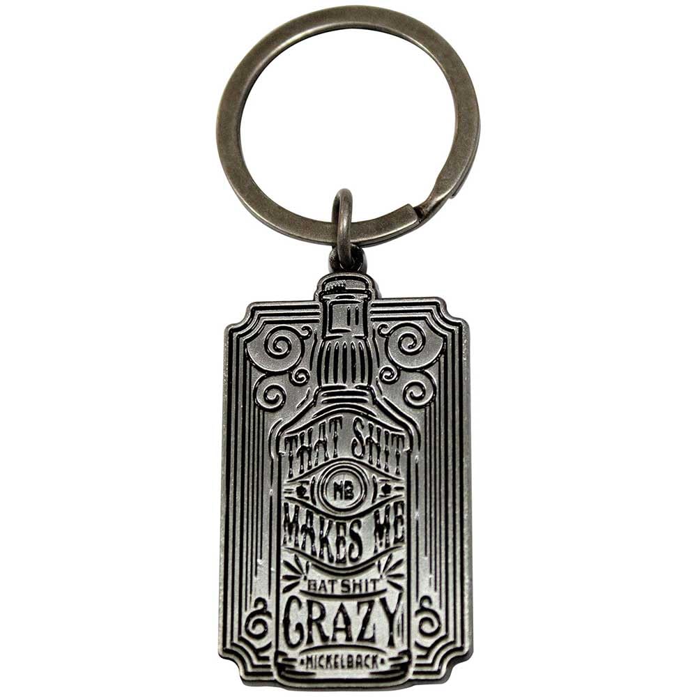 Rock Off Officially Licensed Products Unisex Multi-Colored Nickelback Bat Band Logo Keyring Keychain One Size