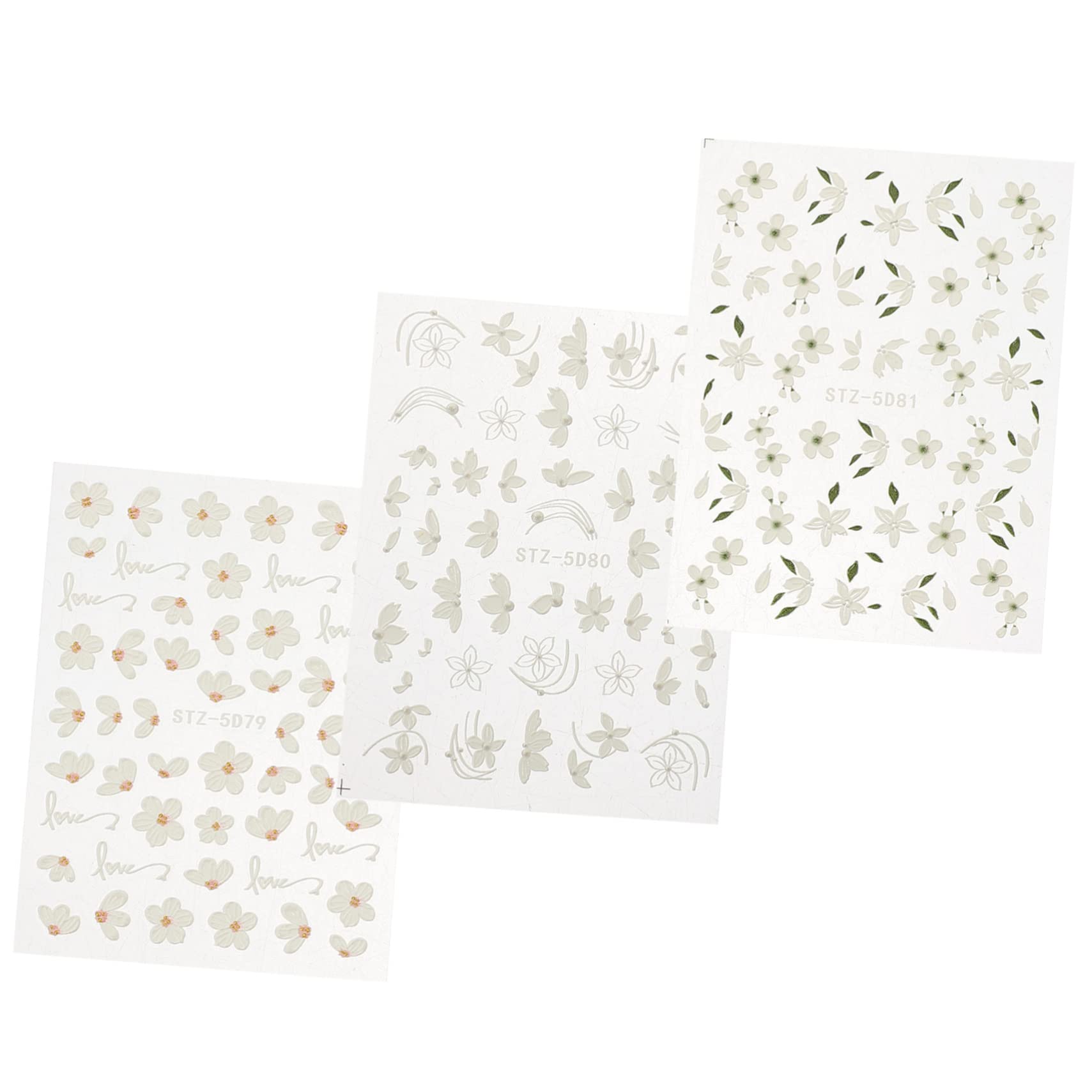 5 Set Adesivi Per Unghie Floreali Fiore Decalcomanie Per Le Nail Art Uv Decalcomanie Per Unghie Floreali Adesivi Per Decalcomanie Per Unghie Resina 3 Fogli*5
