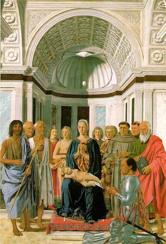 Toile Dame et enfant de Piero Della Francesca, affiche d'art aux finitions muséales 60x90