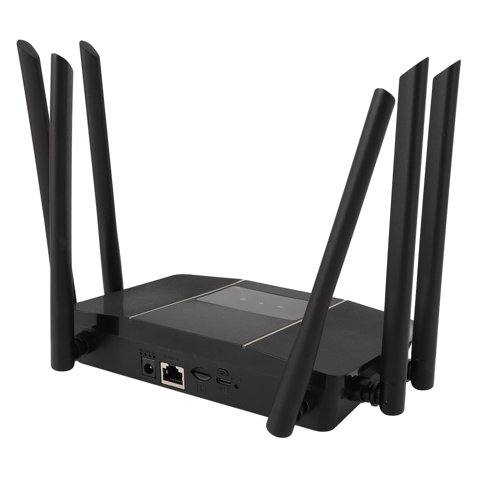 SUNGOOYUE Router Bezprzewodowy 4G LTE CPE, Szybki Modem 300 Mb/s z 6 Antenami i Gniazdem Karty SIM, Do Użytku Domowego w Biurze Do 32 urządzeń