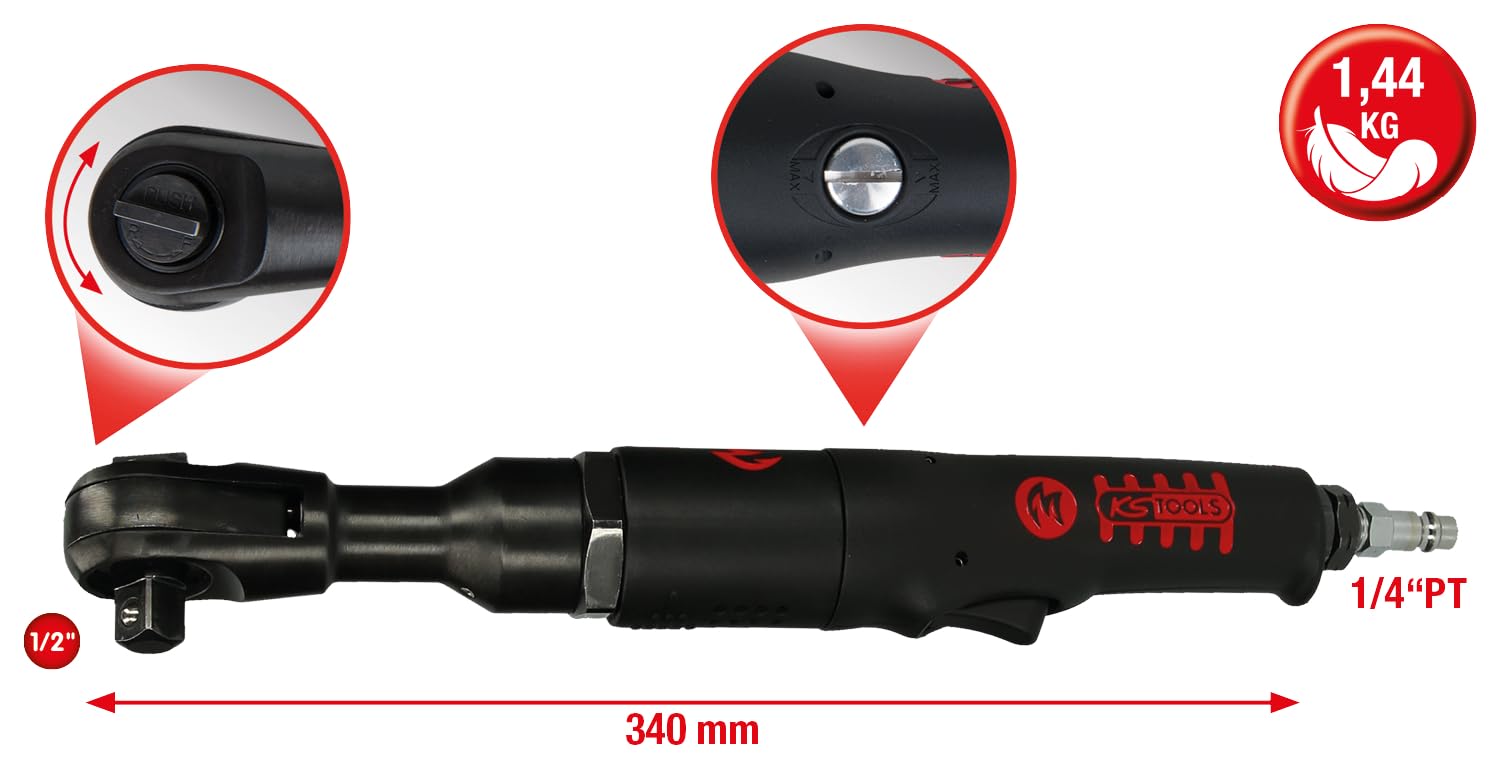KS TOOLS 515.1185 Clé À Rochet Pneumatique Réversible Monster 1/2" Couleur