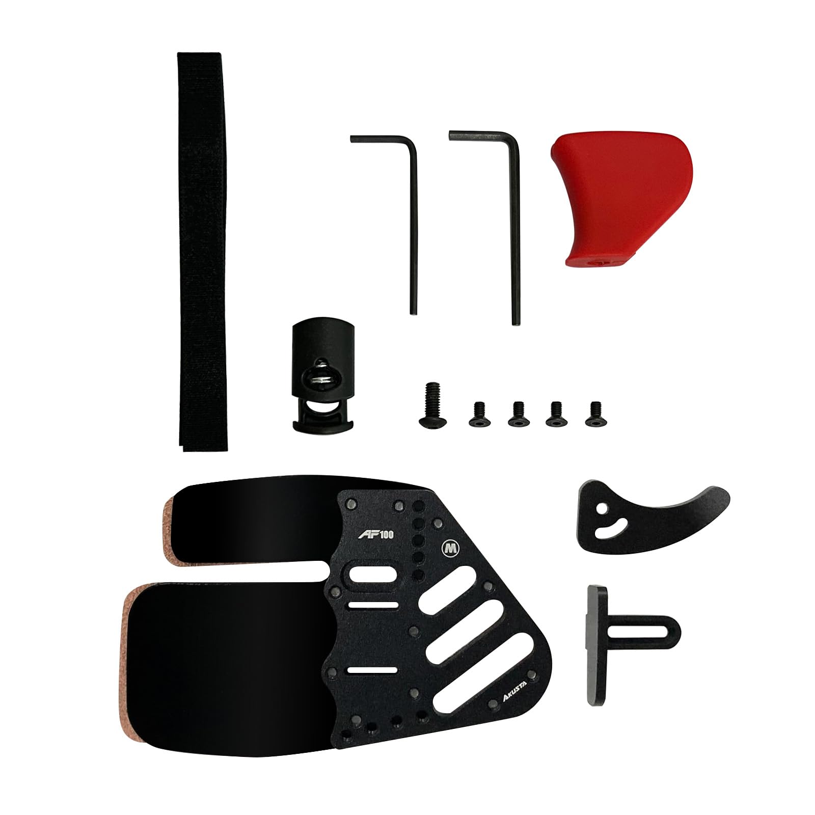 DEERACE Tiro con l'arco dito in vera pelle con piastra in alluminio regolabile Finger Guard, equipaggiamento protettivo per arco ricurvo